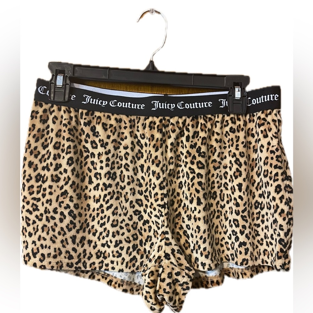 Juicy Couture Tan and Black Leopard Print shorts
